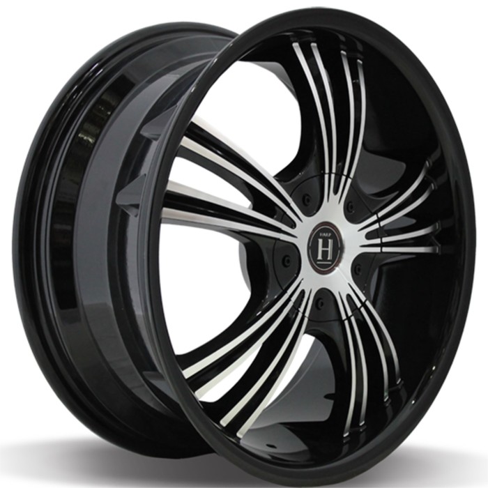 Диск HARP Y-02 7.5x18/5x114.3 ET40 D72.6 Glossy-Black__Machined-Face__Glossy-Black-Lip