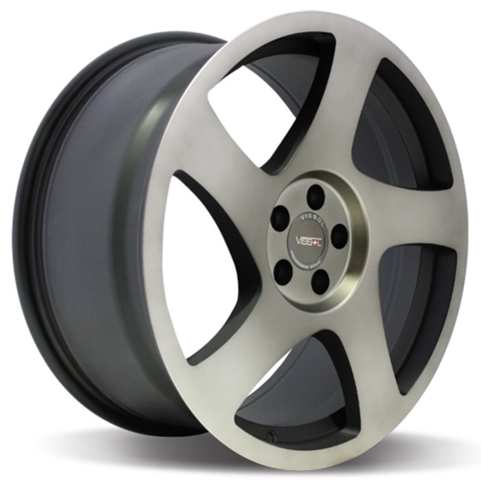Диск VISSOL V-006 8.5x19/5x112 ET35 D66.6 BLACK MACHINED WITH DARK TINT
