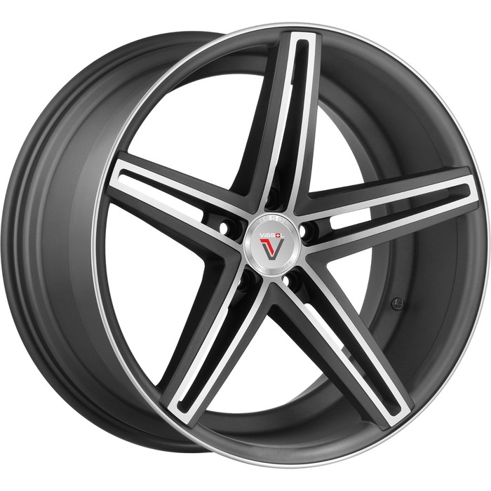 Диск VISSOL V-015 9x20/5x112 ET45 D66.6 MATTE-GRAPHITE-MACHINED