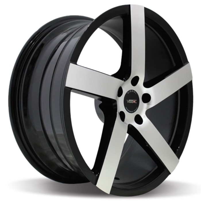 Диск VISSOL V-080L 8.5x19/5x120 ET15 D74.1 BLACK-WITH-MACHINED-FACE