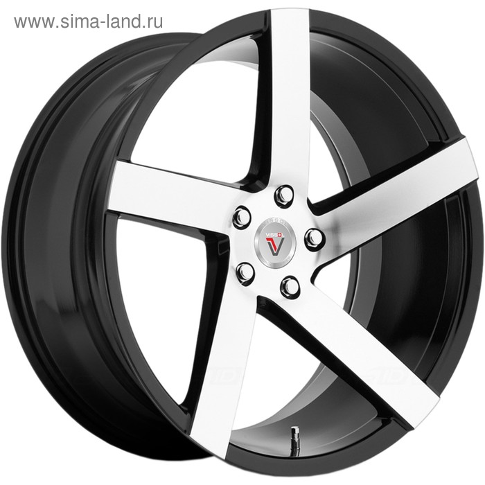 фото Диск литой vissol v-080r 8.5x19/5x100 et45 d57.1 black-with-machined-face