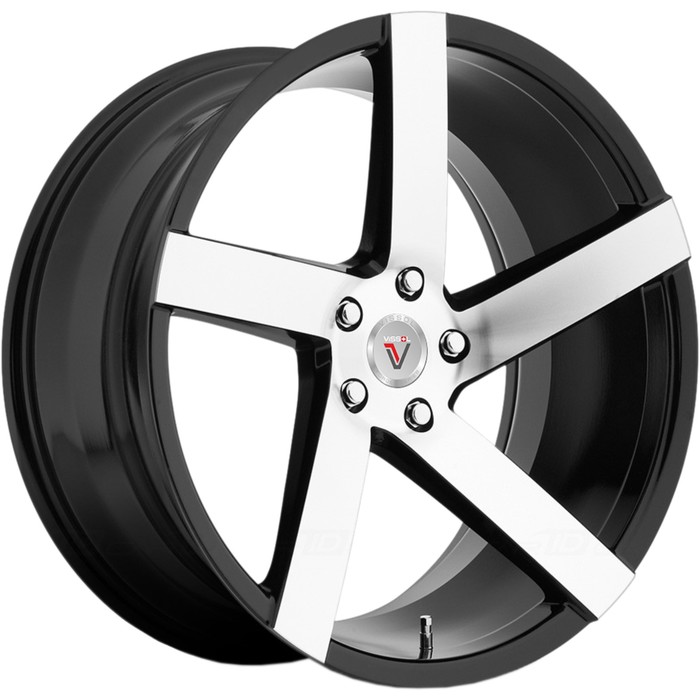 Диск VISSOL V-080R 8.5x19/5x112 ET30 D66.6 BLACK-WITH-MACHINED-FACE