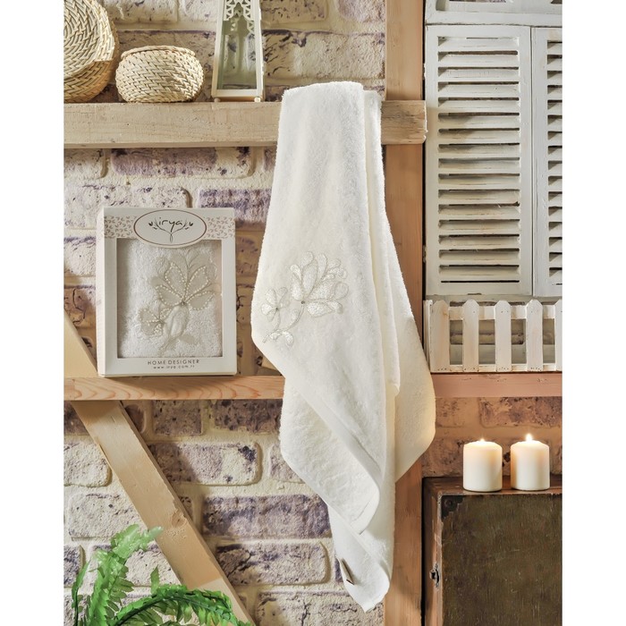 Полотенце Senses, размер 70х130 см, молочный, махра 500 г/м2