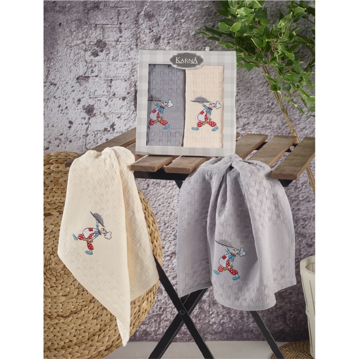 Набор салфеток Eke, размер 45х65 см-2 шт., вафля 220 г/м2 V1