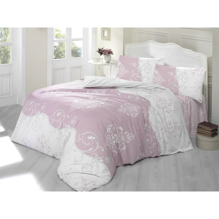 КПБ 1,5 сп Melina, 160х240 см, 160х220 см, 50х70 см-1 шт., грязно-розовый