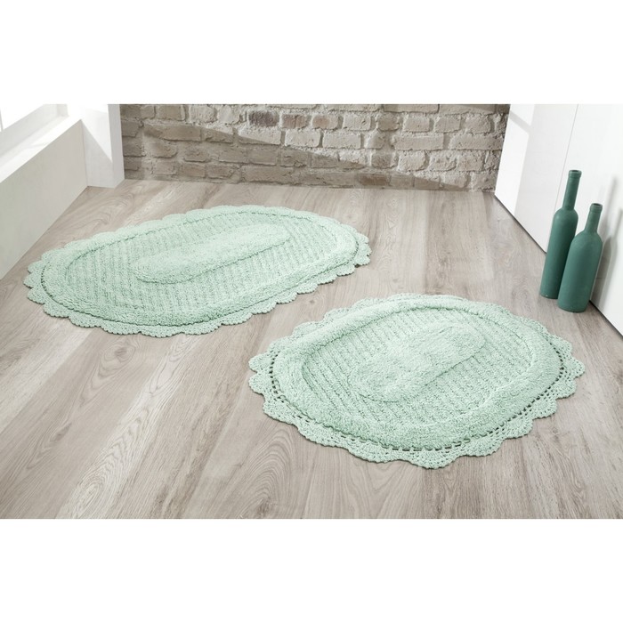 Набор ковриков Lokal, размер 60х100 см, 50х70 см, ментол