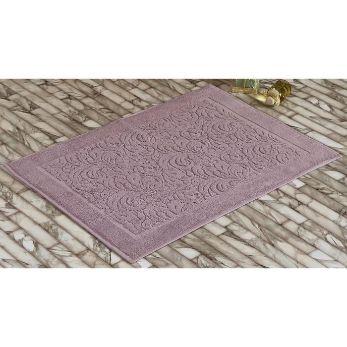 Коврик махровый Esra, размер 50х70 см, грязно-розовый