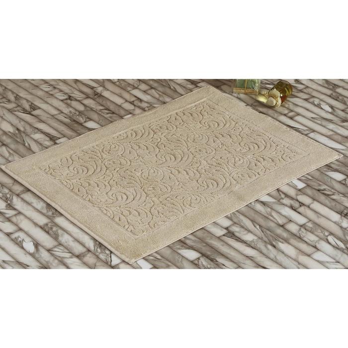 Коврик махровый Esra, размер 50х70 см, бежевый