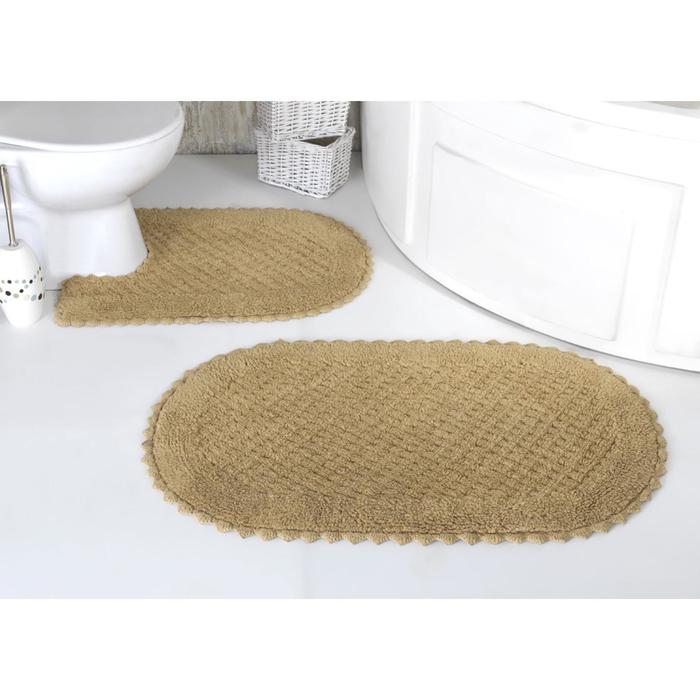 Набор ковриков Prior, размер 60х100 см, 50х70 см, бежевый