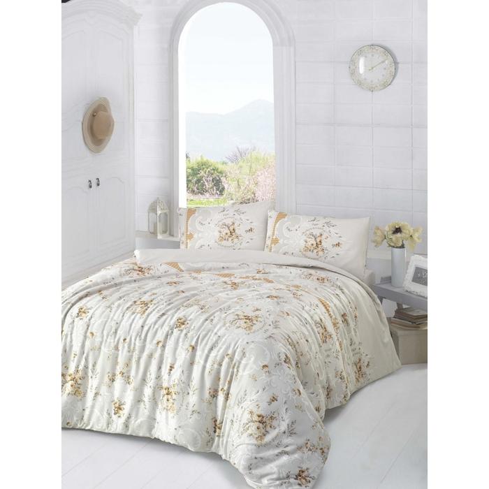 КПБ евро Duru, 240х260 см, 200х220 см, 50х70 см-2 шт., коричневый