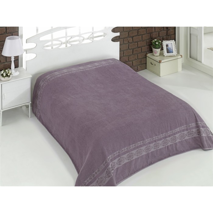 Простыня махровая Rebeka, размер 200х220 см, лавандовый, 310 г/м2