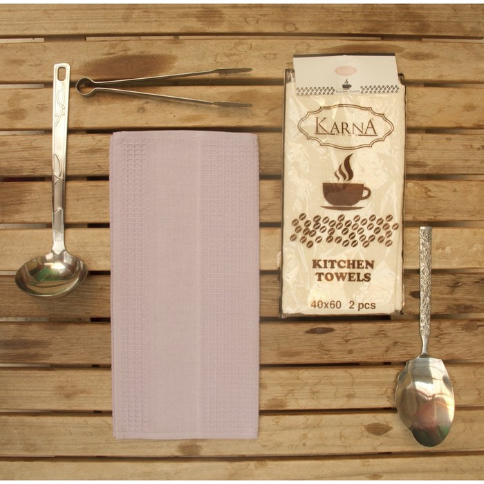 Набор салфеток Medley, размер 40х60 см-2 шт., вафля, 200 г/м2, сиреневый