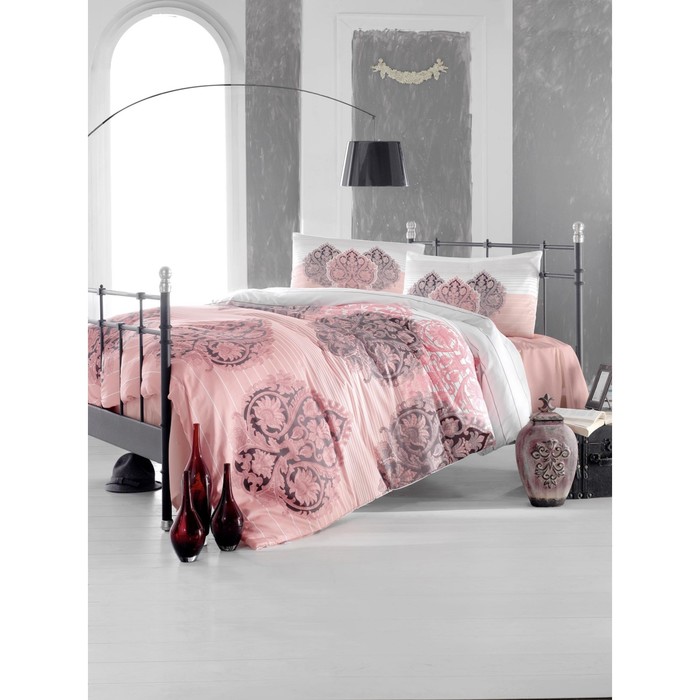 КПБ евро Leyan, 240х260 см, 200х220 см, 50х70 см-2 шт., фуксия