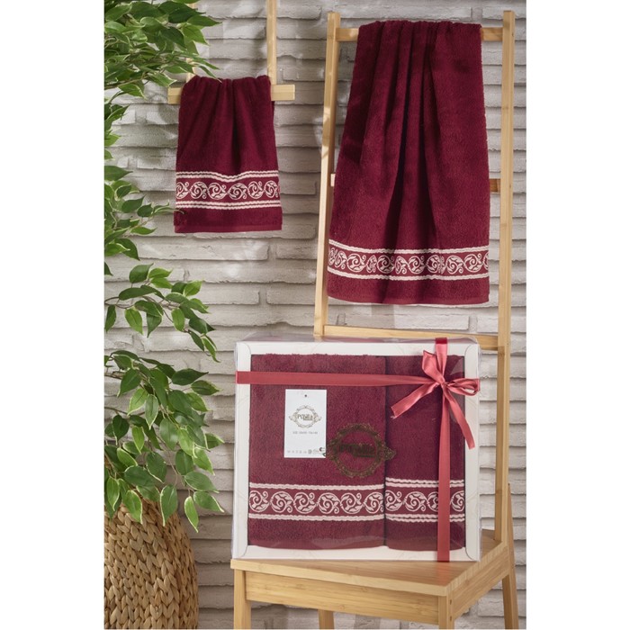 КМП Dream, размер 50х90 см, 70х140 см, по 1 шт., бордовый