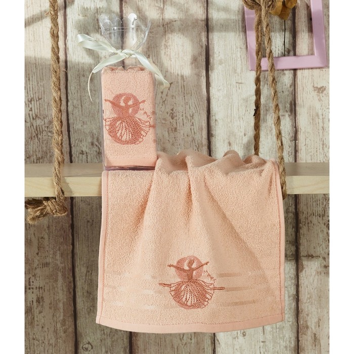 Салфетка Rita, размер 30х50 см, махра, 380 г/м2, абрикосовый