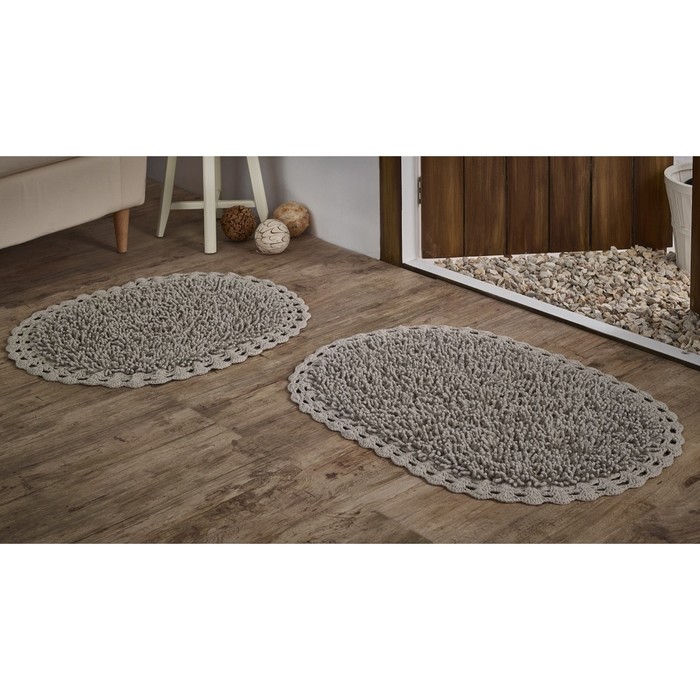 Набор ковриков Dual, размер 50х80 см, 45х60 см, капучино