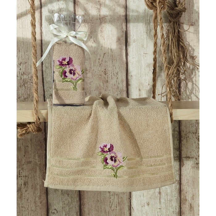 Салфетка Rita, размер 30х50 см, махра, 380 г/м2, бежевый