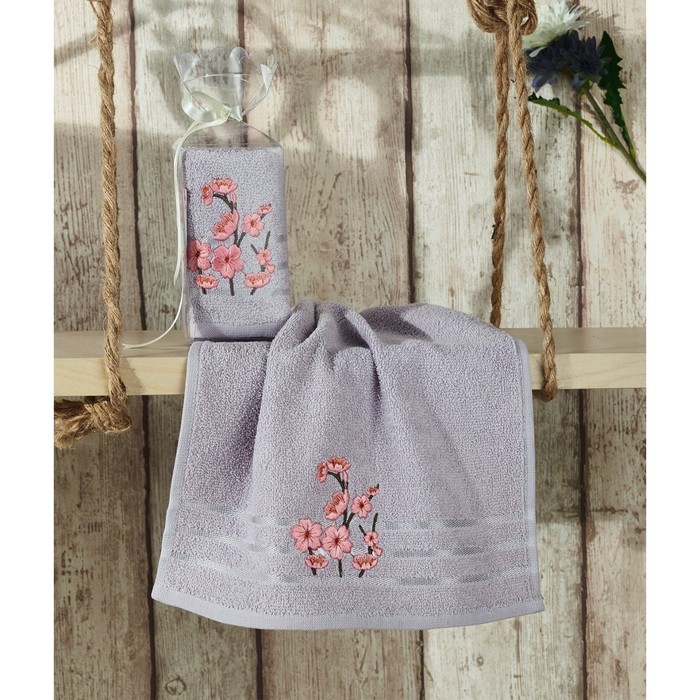 Салфетка Rita, размер 30х50 см, махра, 380 г/м2, серый