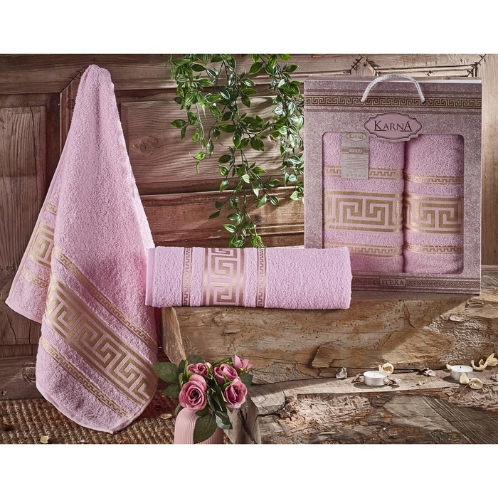 КМП Iteka, размер 50х90 см, 70х140 см, по 1 шт., светло-розовый