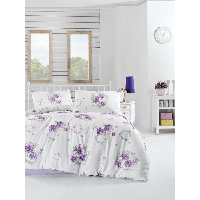 КПБ евро Zaira, 240х260 см, 200х220 см, 50х70 см-2 шт., сиреневый