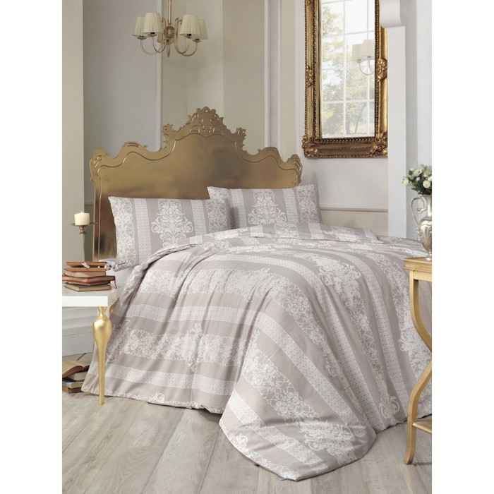 КПБ 1,5 сп Nobby, 160х240 см, 160х220 см, 50х70 см-1 шт., коричневый