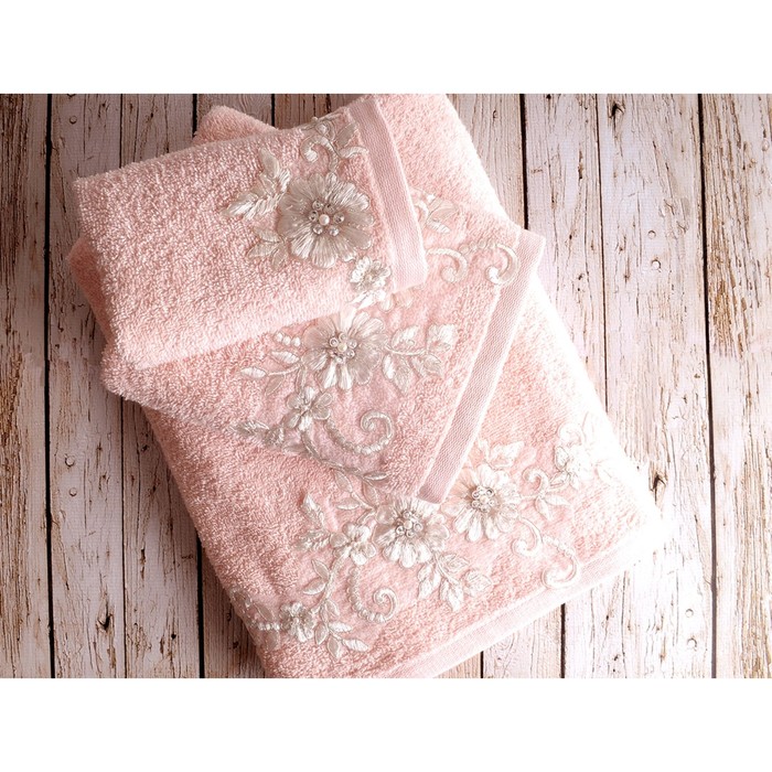 Полотенце Beloved, размер 50х90 см, абрикосовый, махра 500 г/м2