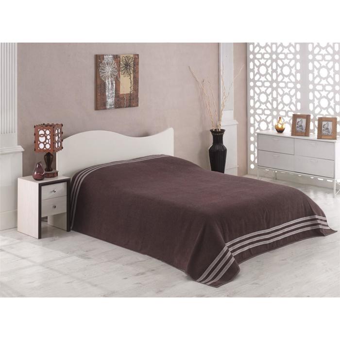 Простыня махровая Petek, размер 160х220 см, коричневый, 310 г/м2