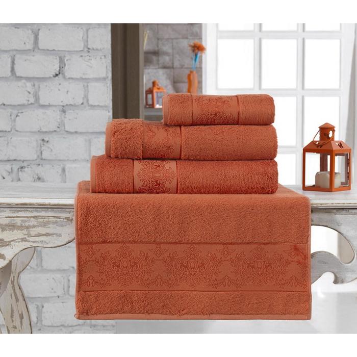 Полотенце Pandora, размер 70х140 см, кирпичный, махра 500 г/м2