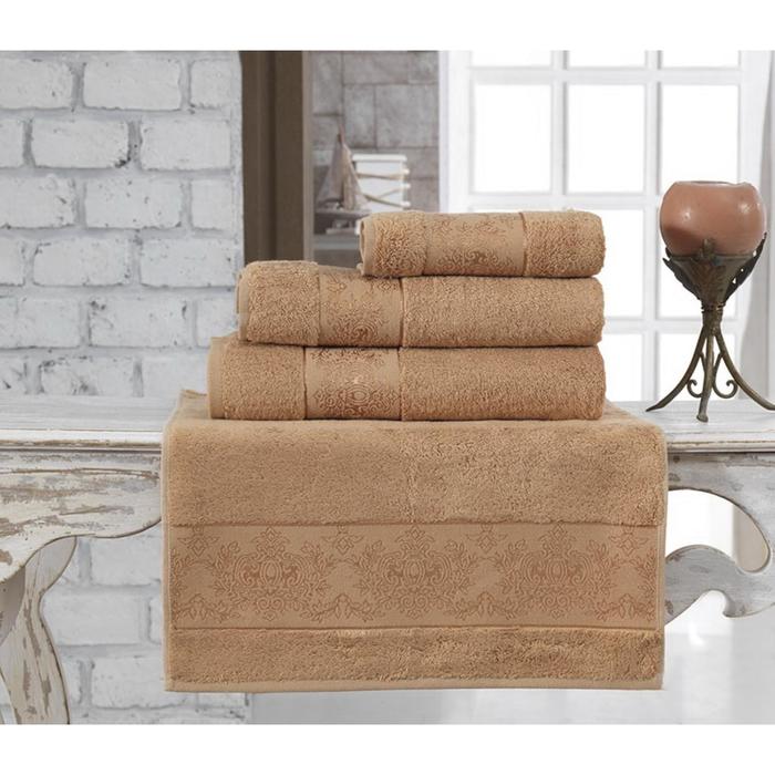 Полотенце Pandora, размер 70х140 см, горчичный, махра 500 г/м2