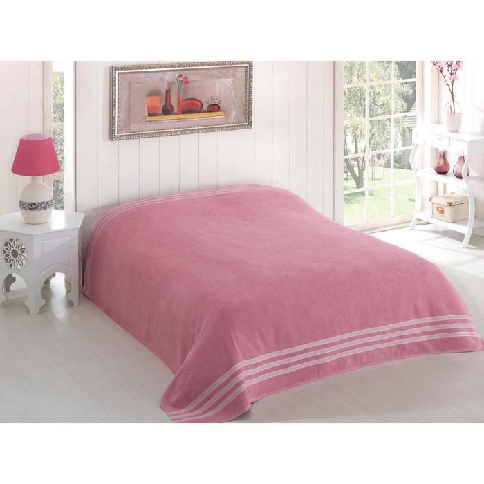 Простыня махровая Petek, размер 200х220 см, грязно-розовый, 310 г/м2