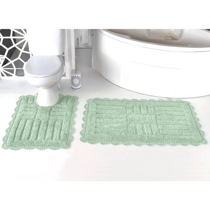 Набор ковриков Ancor, размер 60х100 см, 50х70 см, ментол