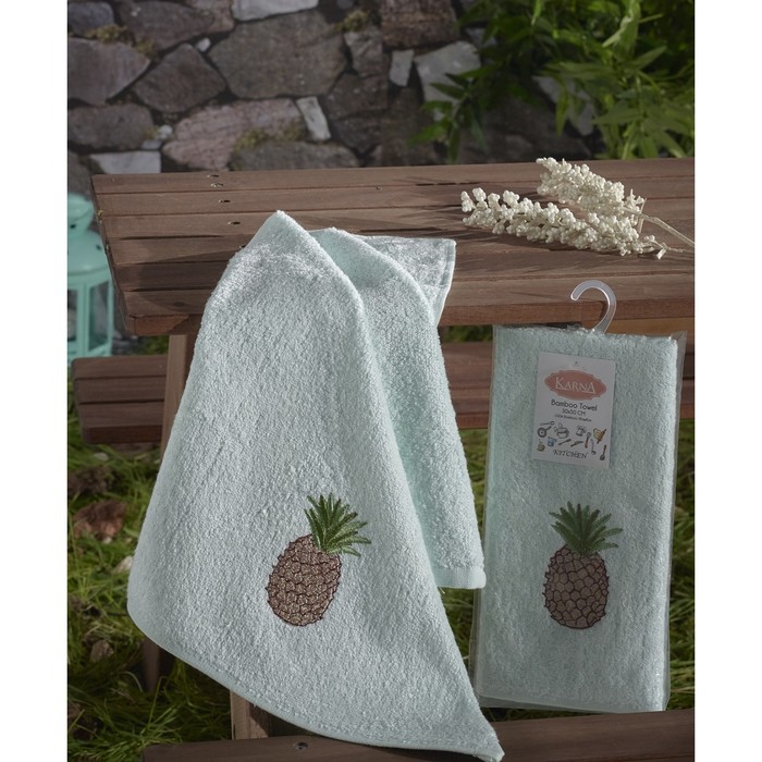 Салфетка Self с вышивкой, размер 30х50 см, бамбук V11