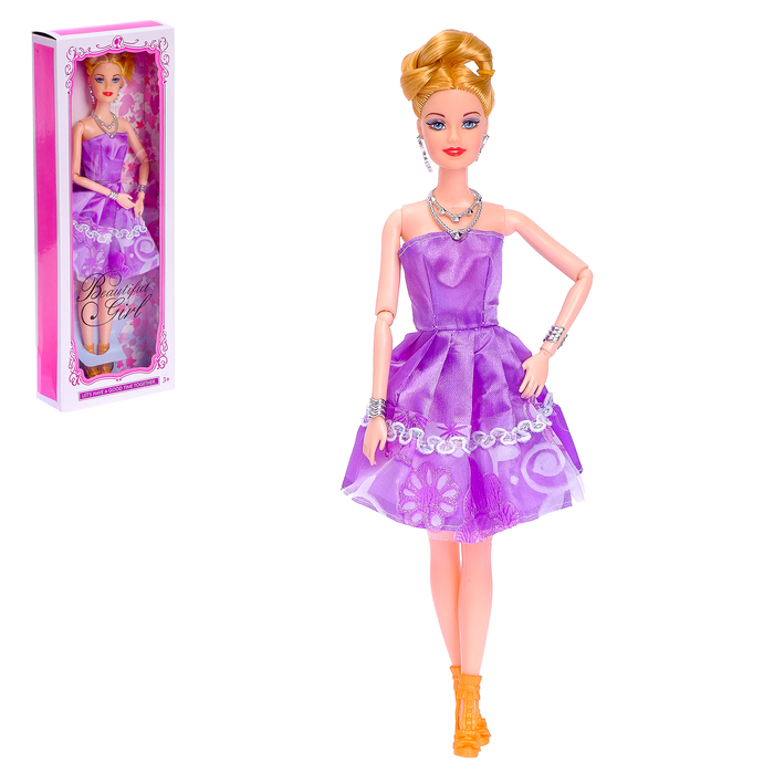 Кукла модель "Олеся" в платье, с аксессуарами МИКС