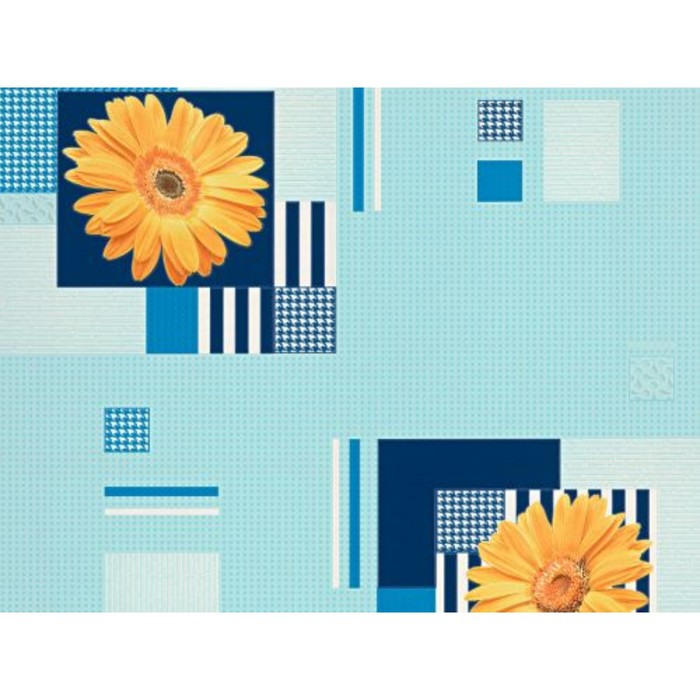 Обои бумажные, моющиеся 5616 (03) "Гербера", 0,53х10 м