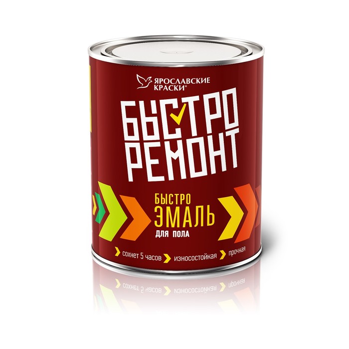 Быстроэмаль для пола золотисто-коричневая, ведро 3,7 кг