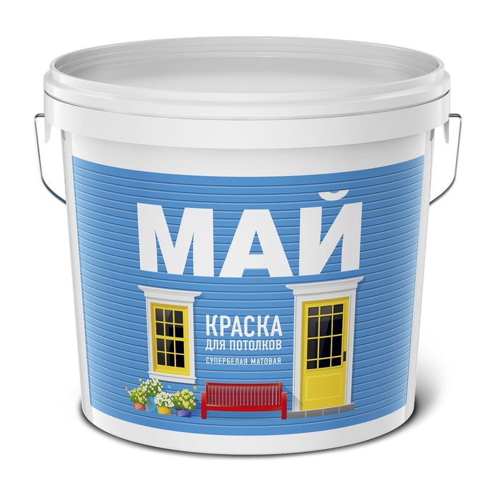 Краска МАЙ для потолков, ведро 13 кг