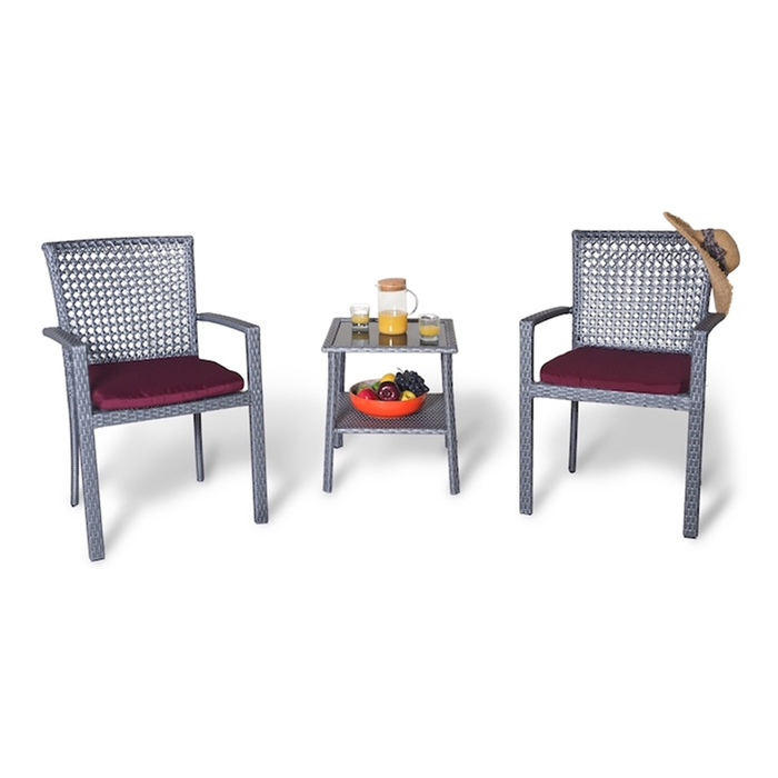 Комплект кофейный "Монтана" красные подушки