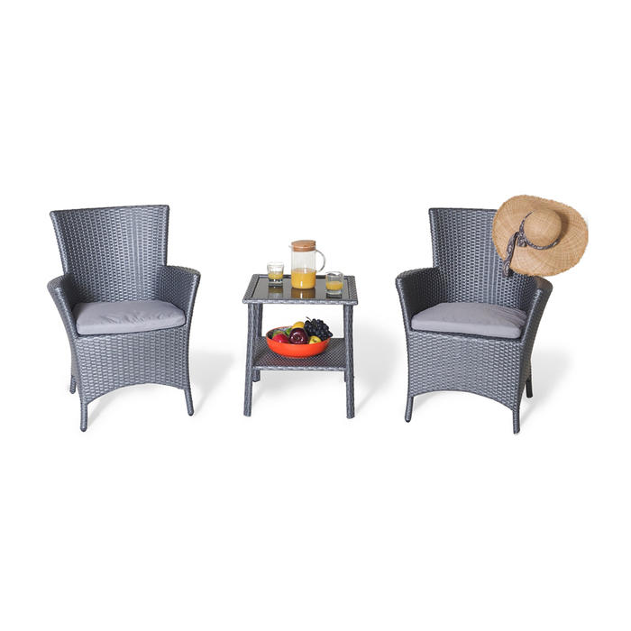 Комплект кофейный "Капри" серый