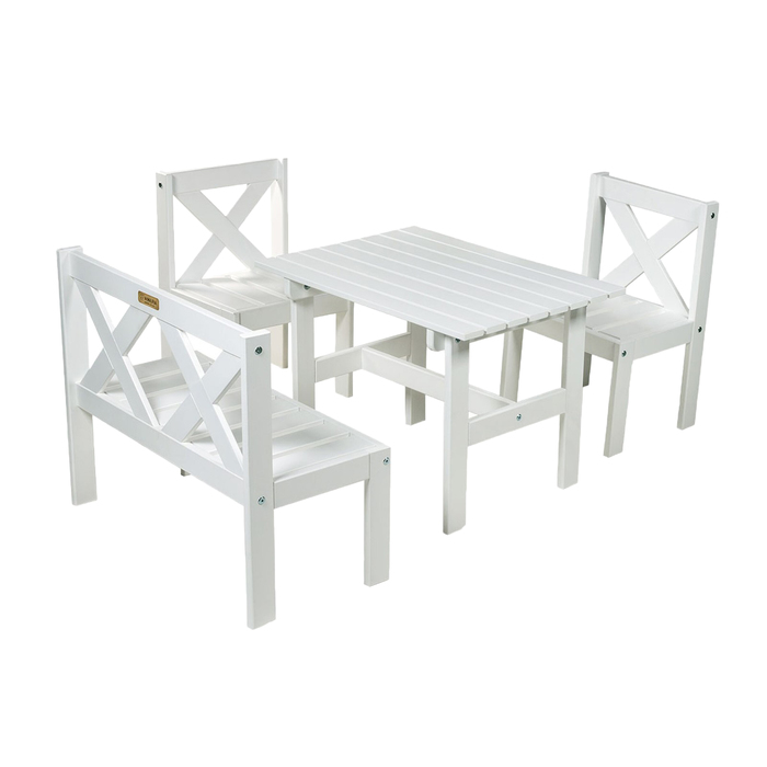 Комплект Milla 504046 (2 кресла + 1 диван + стол), белый