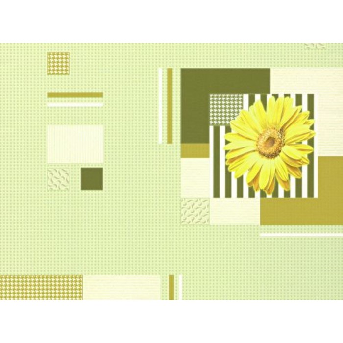 Обои бумажные, моющиеся 5616 (04) "Гербера", 0,53х10 м