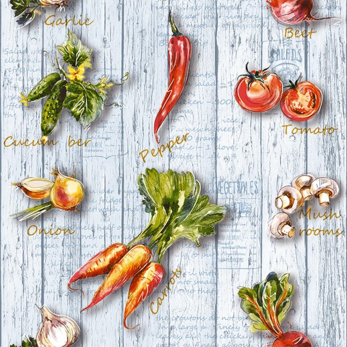 Обои бумажные, моющиеся Ф537-01 "Морковь-А" , 0,53х10 м