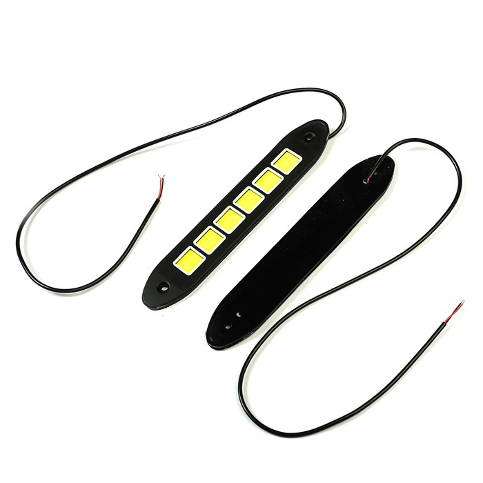 Ходовые огни KS, KS-178 FLC, (6 COB-светодиод), гибкий черный корпус, 178х6х30мм, 2шт.