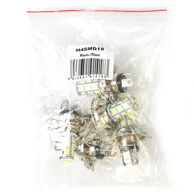 

Лампа светодиодная KS, H4, 12 В, 18 SMD 5050 диодов, 12 В, белая