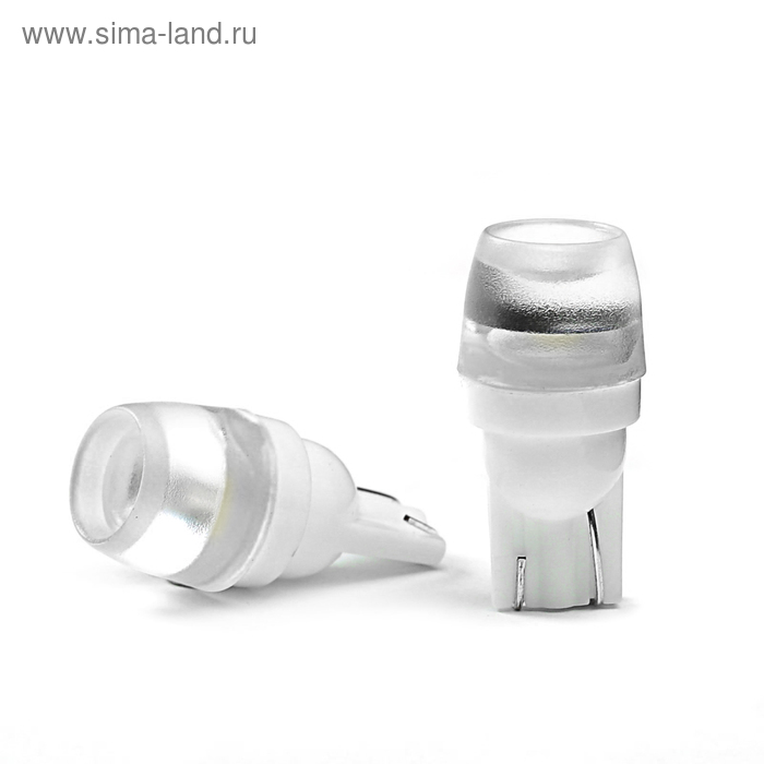 

Лампа светодиодная KS, Т10, W2.1-9.5d, 12 В, белая, 1 COB, линза, б/цокольная