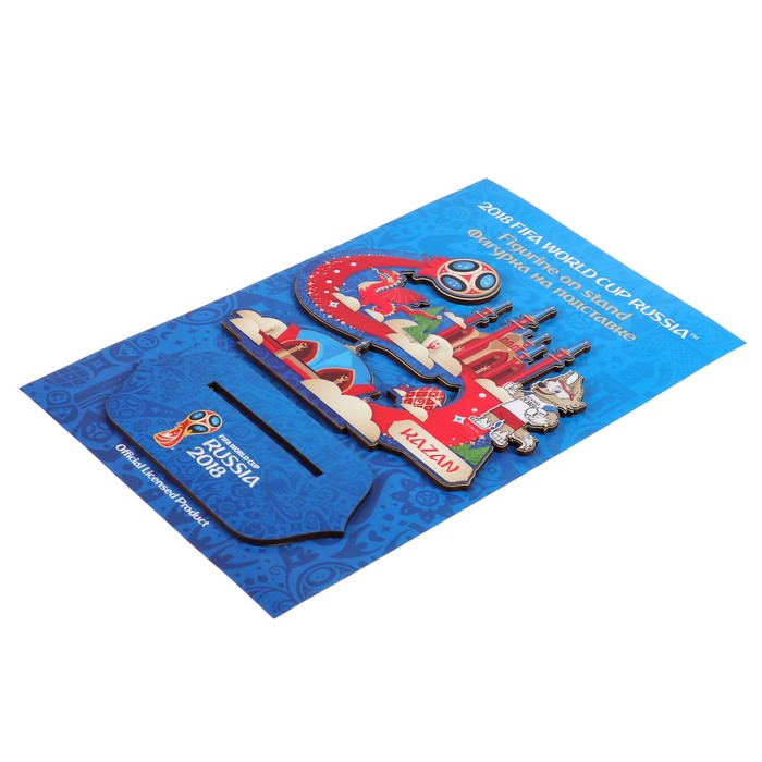 Фигурка деревянная на подставке "Казань" Чемпионат мира по футболу FIFA 2018 в России