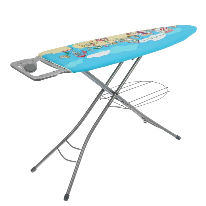 Доска гладильная "ЭЛЬЗА-ПРЕМИУМ" металл (1220*400) Пляж, европод.