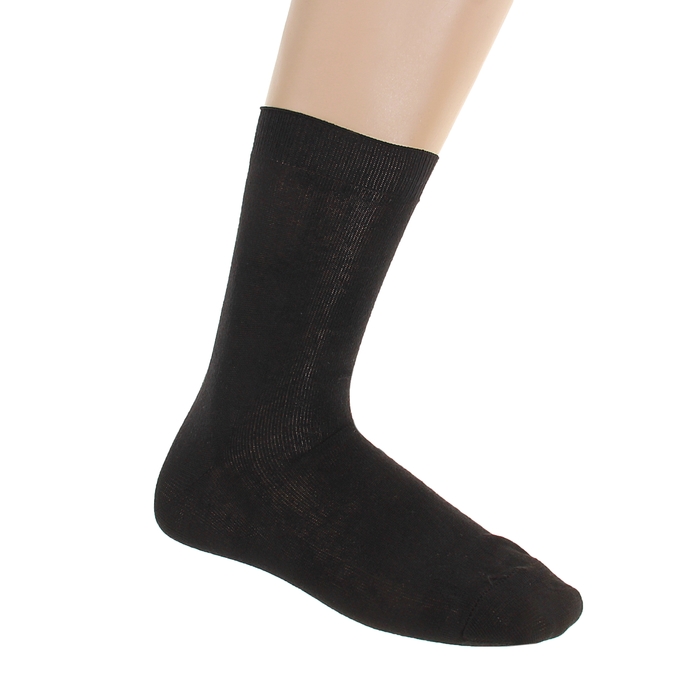 Носки мужские, цвет чёрный, размер 25