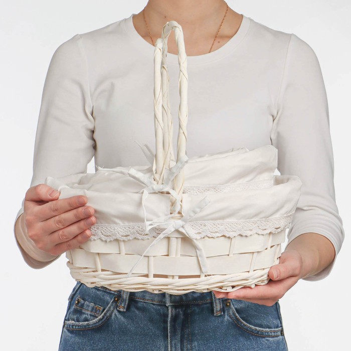 Набор корзин плетеных, ива, 33х25х13/28х20х12/23х15х11, 3 шт