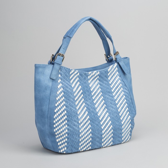 Сумка женская, отдел на молнии, наружный карман, цвет синий