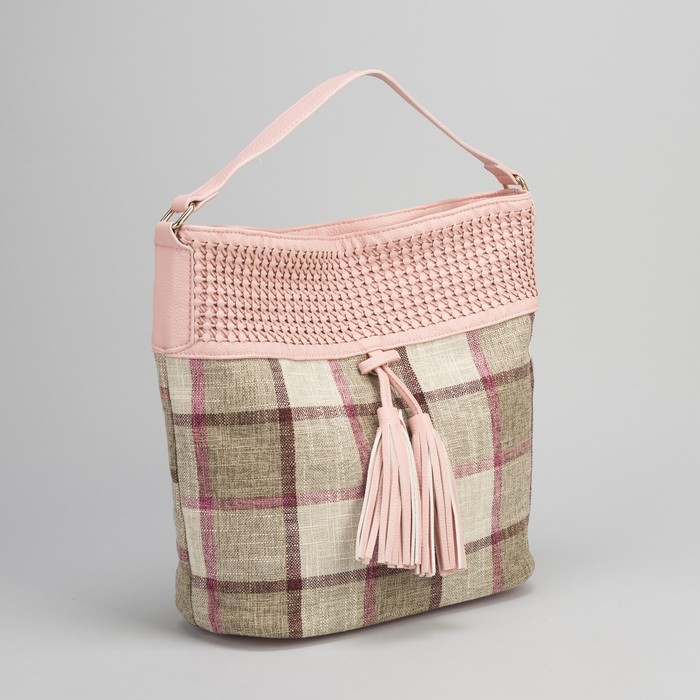 Сумка женская, отдел на молнии, наружный карман, цвет розовый